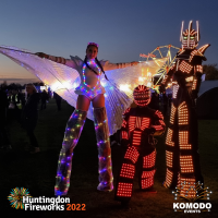 Huntingdon fireworks 2022 with Nick Cook circus for Komodo Events